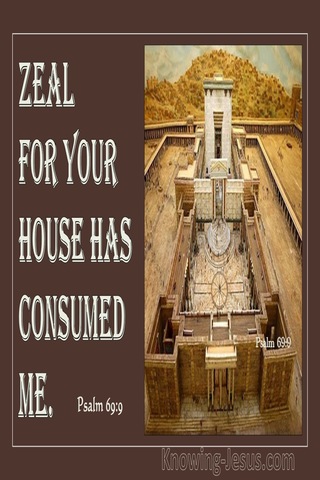 Psalm 69:9 Zeal For Your House Has Consumed (beige)